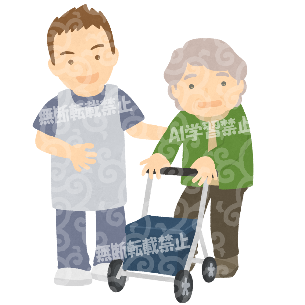介護スタッフのイラストのサンプル
